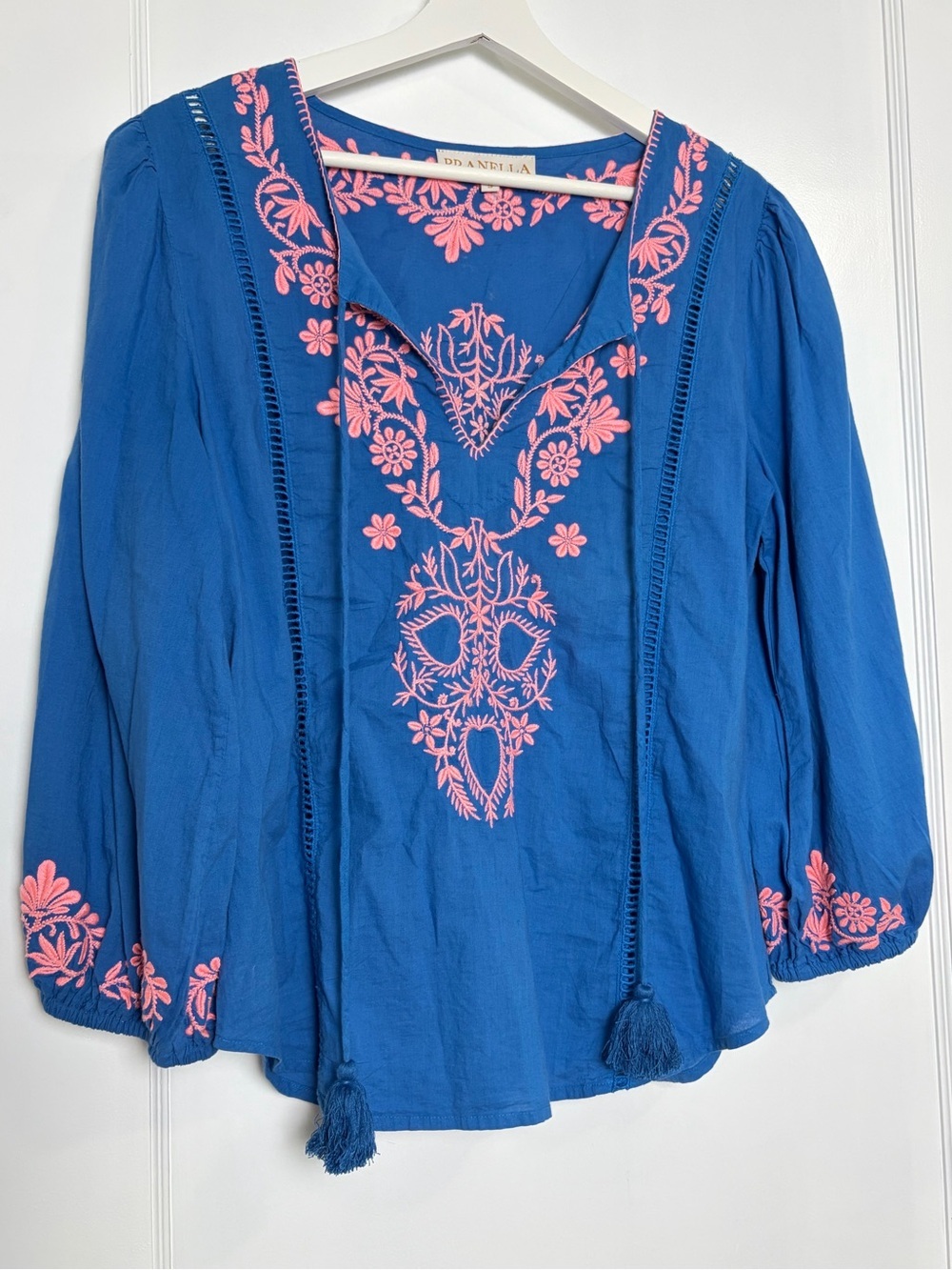 Pranella embroidered boho top small